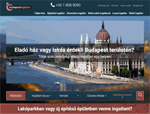 Tablet Screenshot of budapestingatlan.info